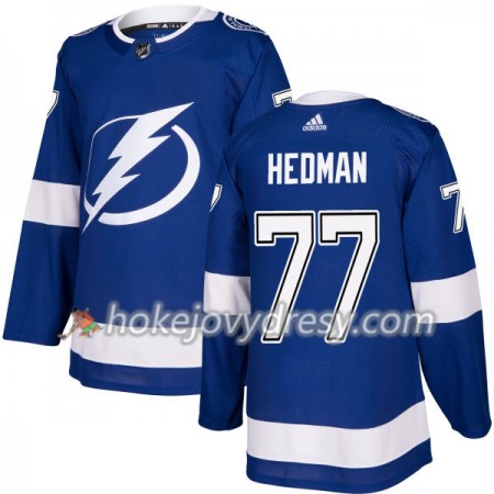 Pánské Hokejový Dres Tampa Bay Lightning Victor Hedman 77 Adidas 2017-2018 Modrá Authentic